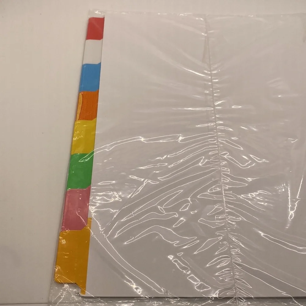 NWT Office Depot 8 Big Erasable Tabs Two Sets (16 total) multicolor.Customizable